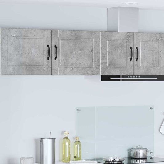 Wall Cabinet PORTO 2 pcs Concrete Grey Engineered Wood