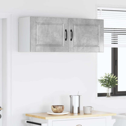 Wall Cabinet PORTO 2 pcs Concrete Grey Engineered Wood