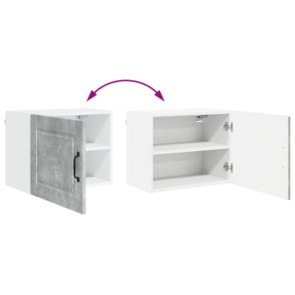 Wall Cabinet PORTO 2 pcs Concrete Grey Engineered Wood