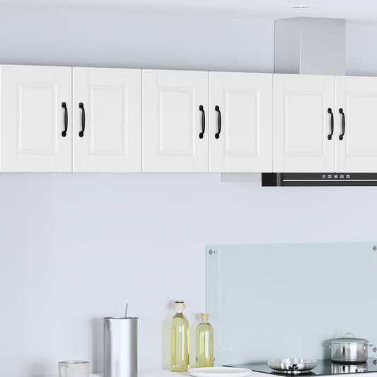 Wall Cabinet PORTO 2 pcs White Engineered Wood