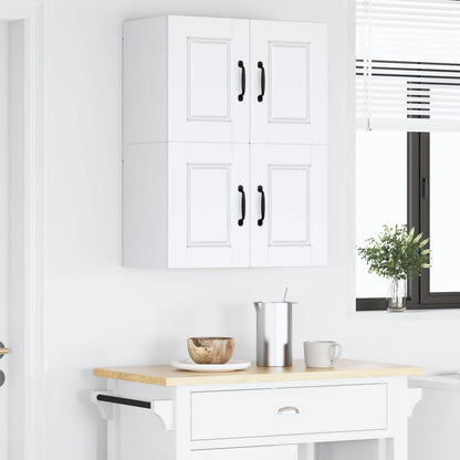 Wall Cabinet PORTO 2 pcs White Engineered Wood