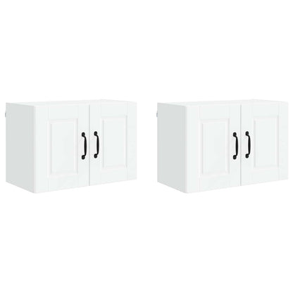 Wall Cabinet PORTO 2 pcs White Engineered Wood