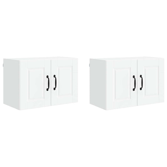 Wall Cabinet PORTO 2 pcs White Engineered Wood
