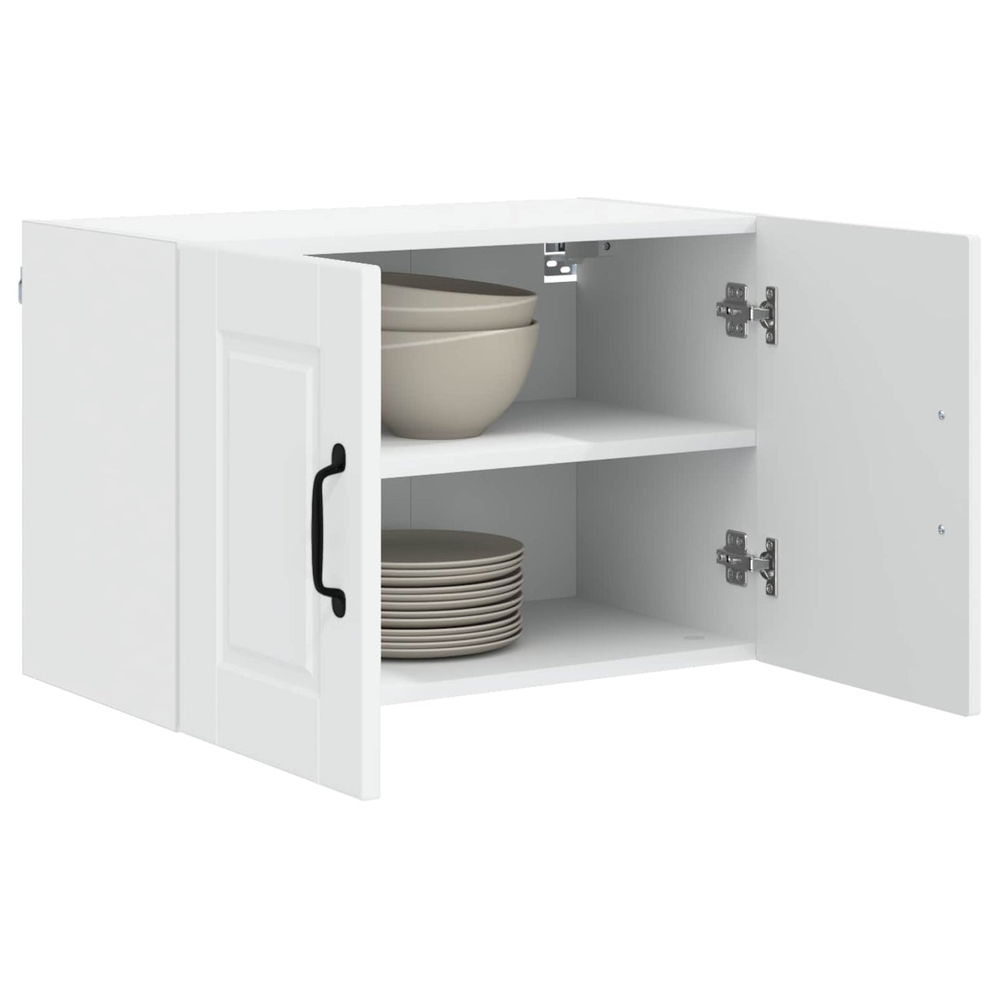Wall Cabinet PORTO 2 pcs White Engineered Wood