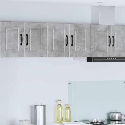 Wall Cabinet PORTO 2 pcs Concrete Grey Engineered Wood