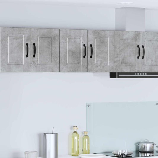 Wall Cabinet PORTO 2 pcs Concrete Grey Engineered Wood