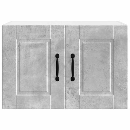 Wall Cabinet PORTO 2 pcs Concrete Grey Engineered Wood