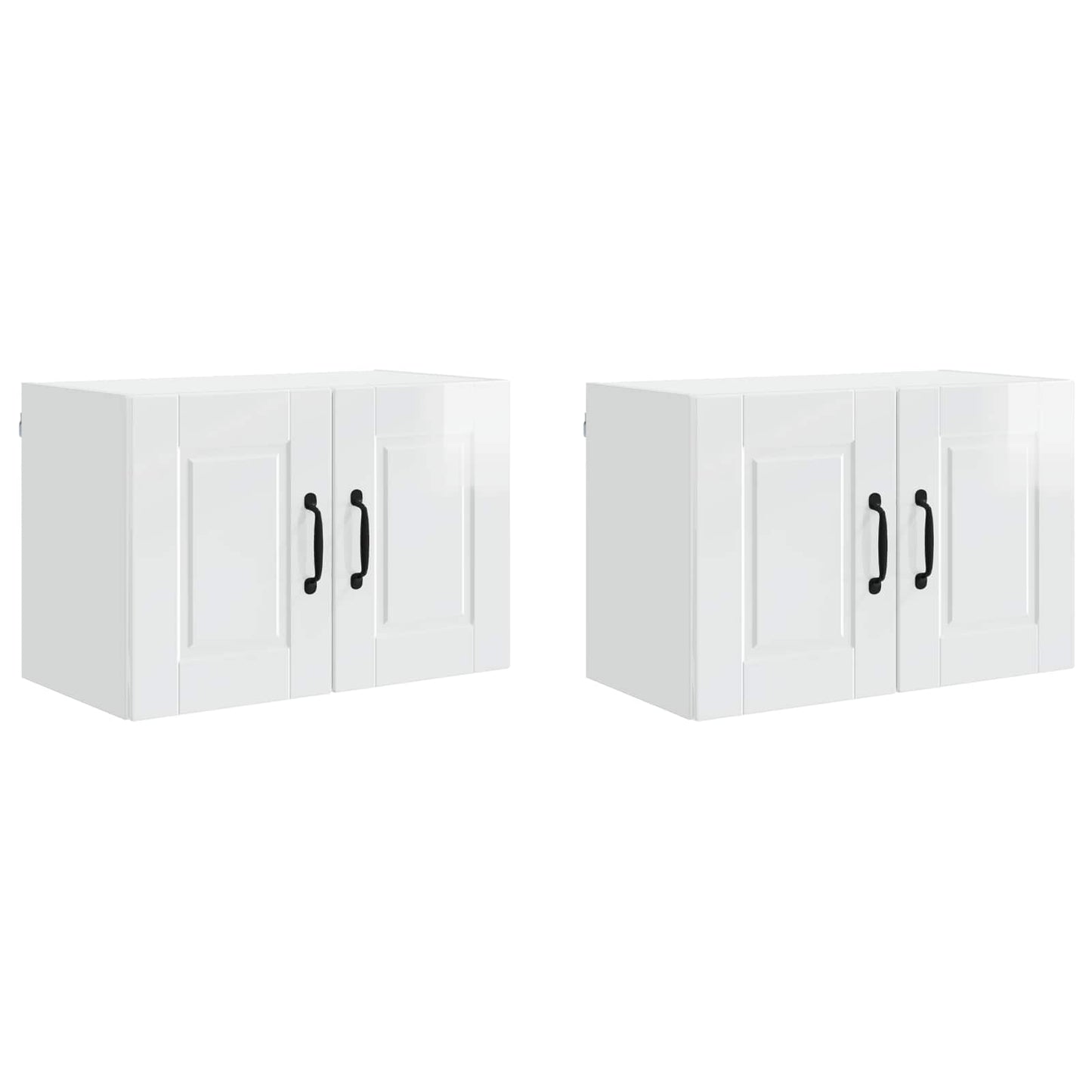 Wall Cabinet PORTO 2 pcs High Gloss White 60 x 31 x 40 cm