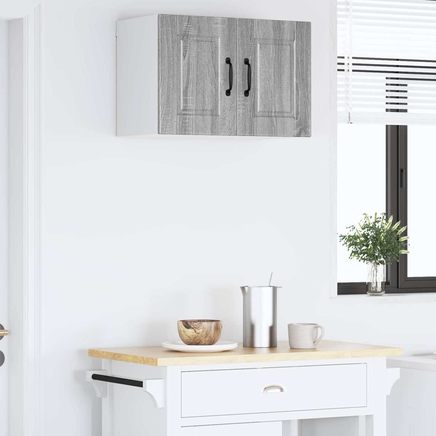 Wall Cabinet PORTO Grey Sonoma 60 x 31 x 40 cm Engineered Wood
