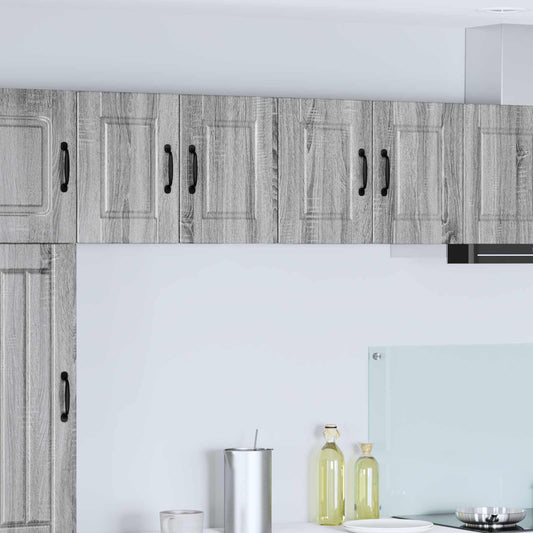 Wall Cabinet PORTO 2 pcs Grey Sonoma Engineered Wood