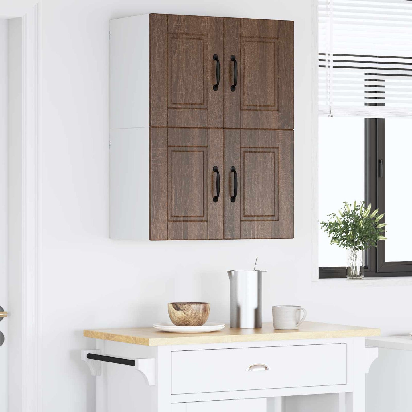 Wall Cabinet PORTO 2 pcs Brown Oak 60 x 31 x 40 cm