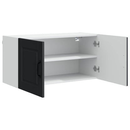 Wall Cabinet PORTO Black 80 x 31 x 40 cm Engineered Wood