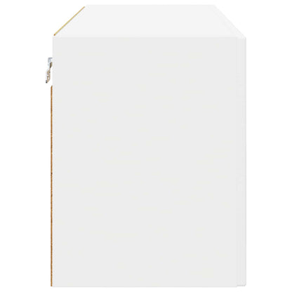 Wall Glass Cabinet PORTO White 80 x 31 x 40 cm Engineered Wood
