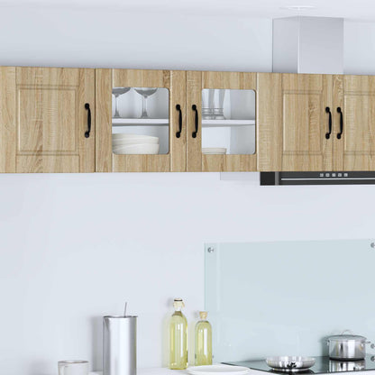 Wall Glass Cabinet PORTO Sonoma Oak 80 x 31 x 40 cm