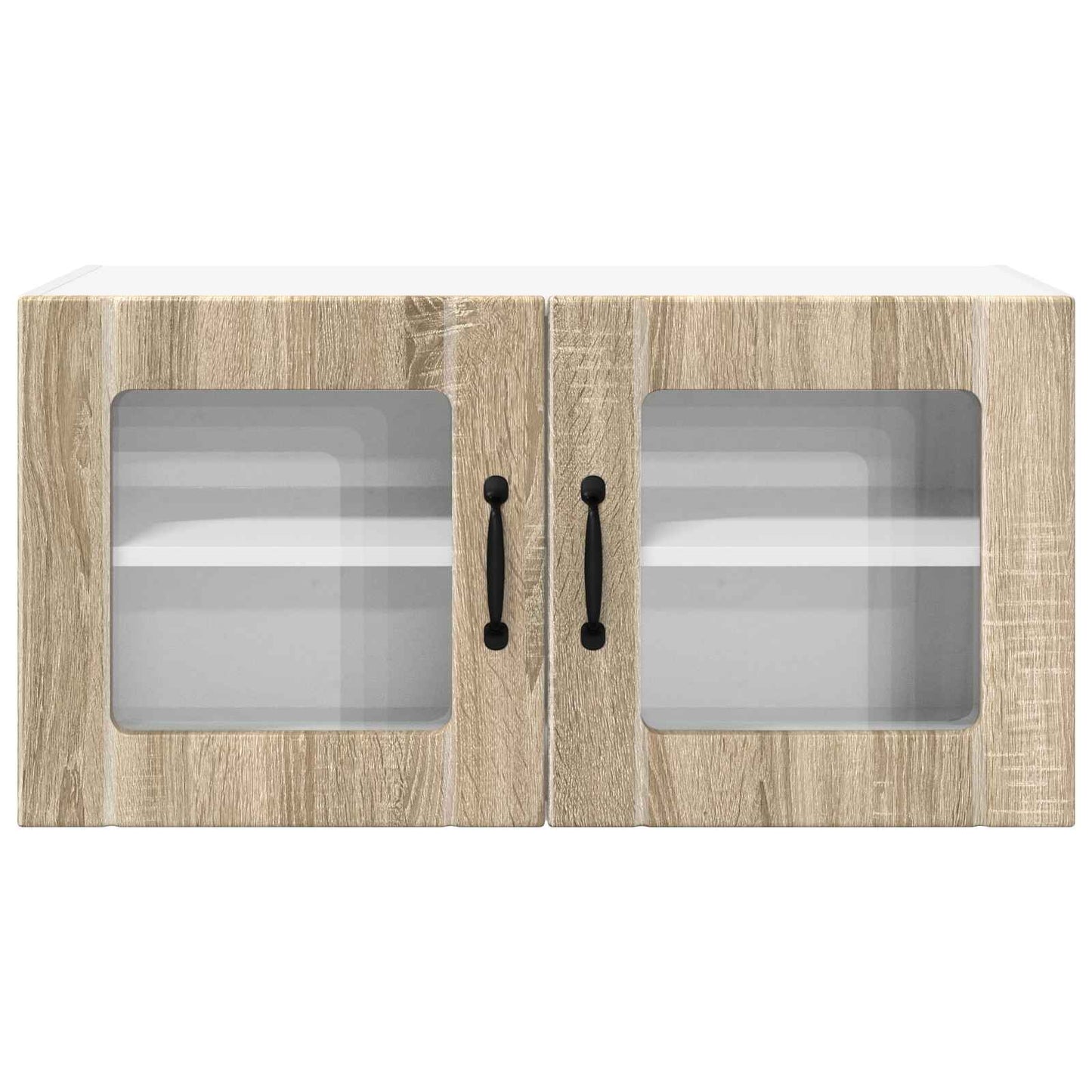 Wall Glass Cabinet PORTO Sonoma Oak 80 x 31 x 40 cm
