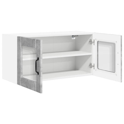 Wall Glass Cabinet PORTO Concrete Grey 80 x 31 x 40 cm