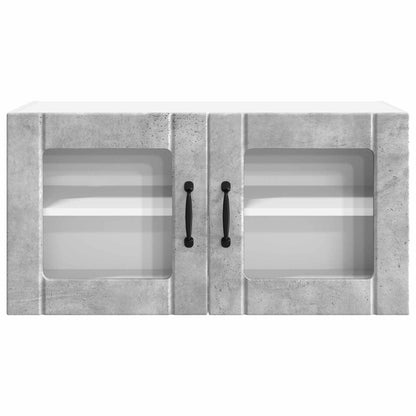 Wall Glass Cabinet PORTO Concrete Grey 80 x 31 x 40 cm