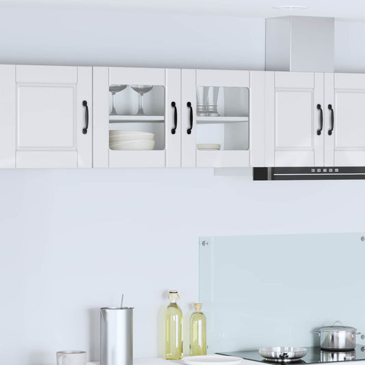 Wall Glass Cabinet PORTO High Gloss White 80 x 31 x 40 cm
