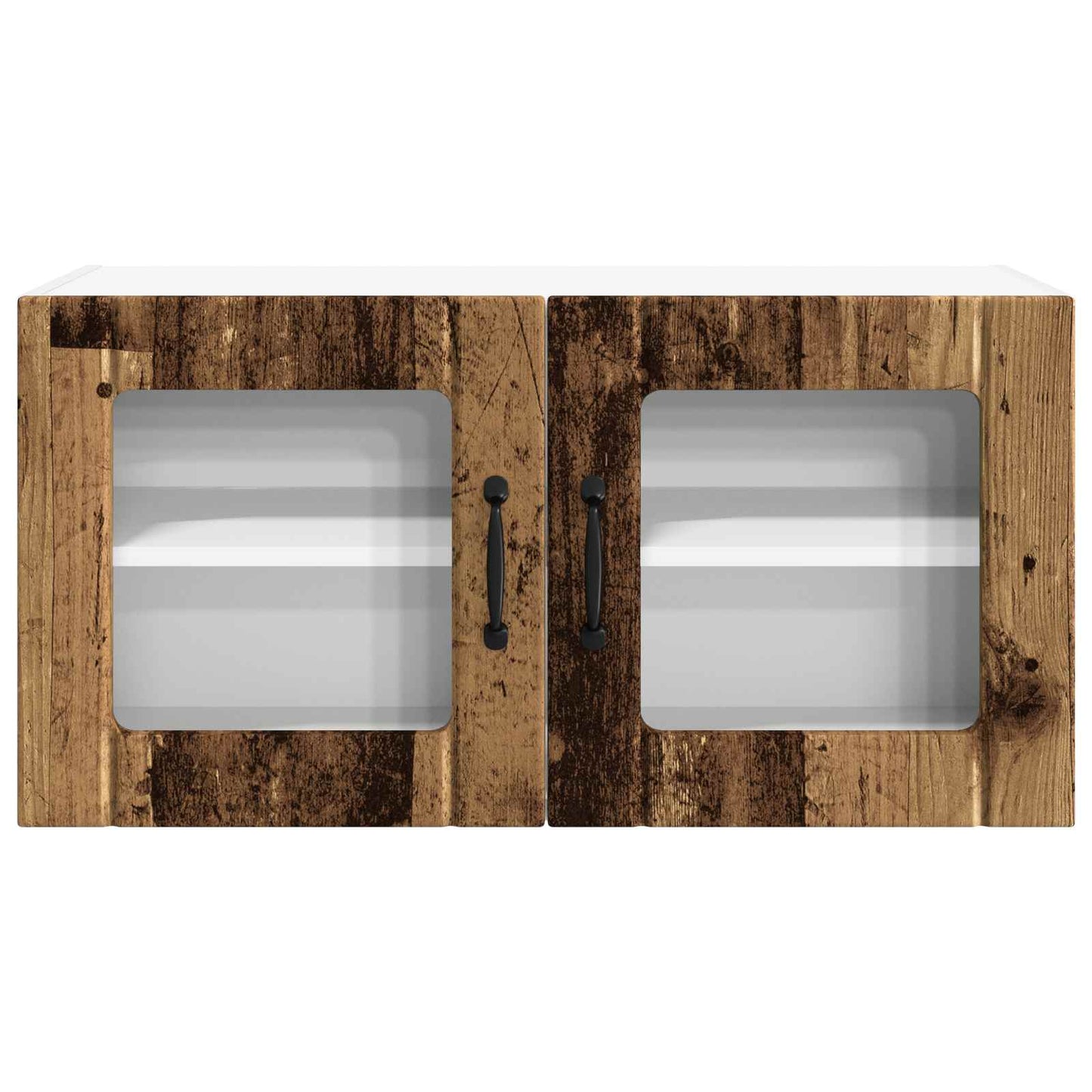 Wall Glass Cabinet PORTO Old Wood 80 x 31 x 40 cm