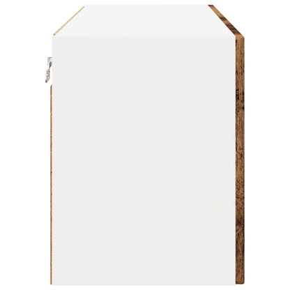 Wall Glass Cabinet PORTO Old Wood 80 x 31 x 40 cm
