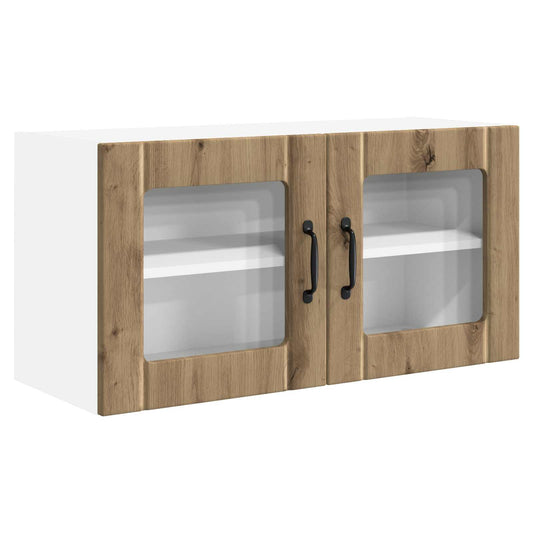 Wall Glass Cabinet PORTO Artisan Oak 80 x 31 x 40 cm