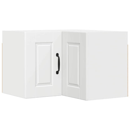 Wall Corner Cabinet PORTO White 57 x 57 x 40 cm Engineered Wood