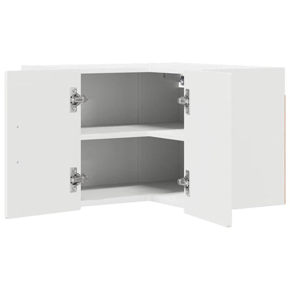 Wall Corner Cabinet PORTO White 57 x 57 x 40 cm Engineered Wood