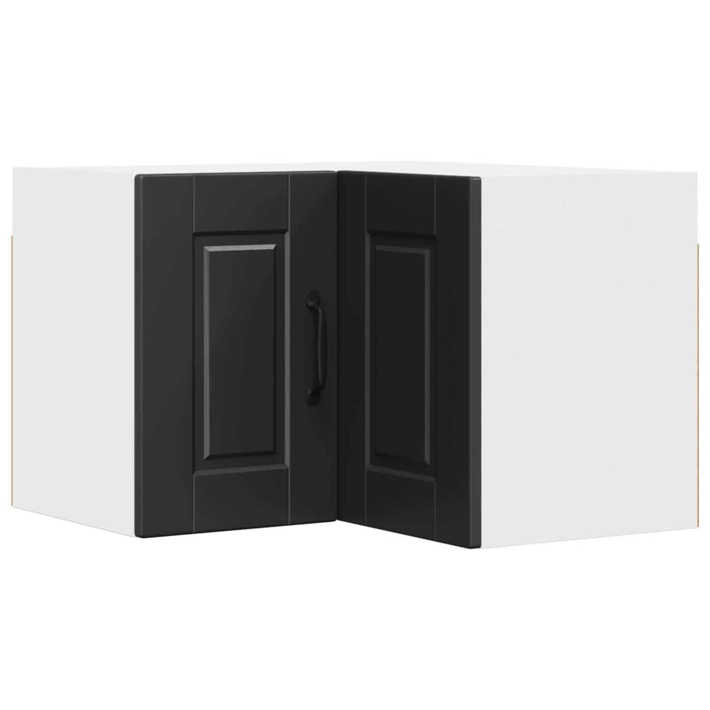 Wall Corner Cabinet PORTO Black 57 x 57 x 40 cm Engineered Wood