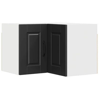 Wall Corner Cabinet PORTO Black 57 x 57 x 40 cm Engineered Wood