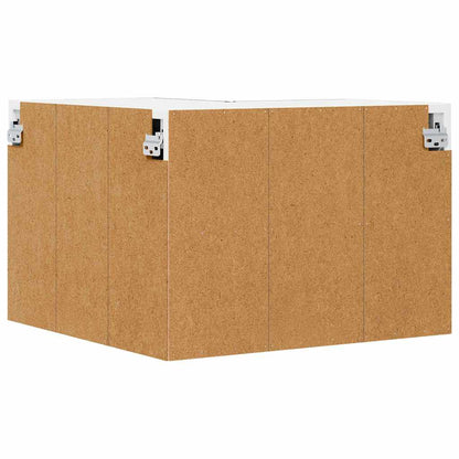 Wall Corner Cabinet PORTO Black 57 x 57 x 40 cm Engineered Wood