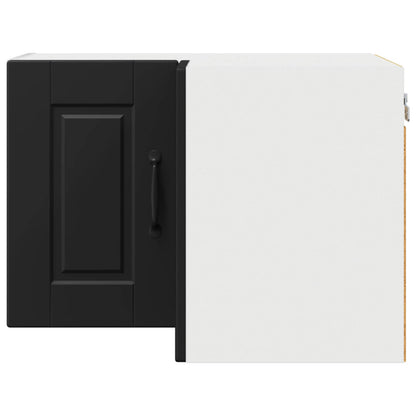 Wall Corner Cabinet PORTO Black 57 x 57 x 40 cm Engineered Wood