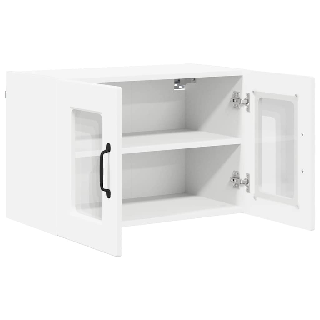 Wall Glass Cabinet PORTO 2 pcs White 60 x 31 x 40 cm