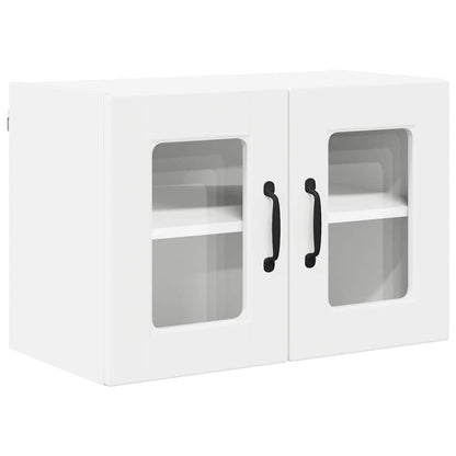 Wall Glass Cabinet PORTO 2 pcs White 60 x 31 x 40 cm