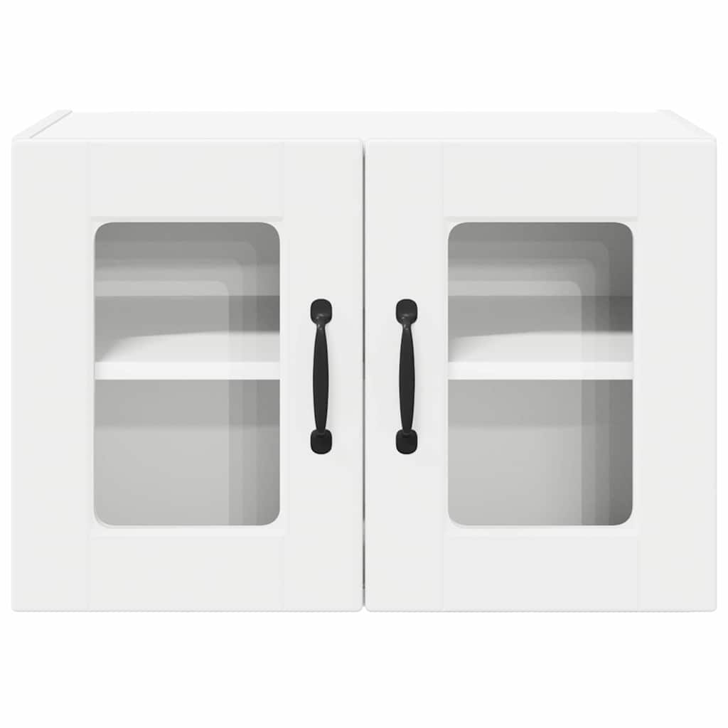 Wall Glass Cabinet PORTO 2 pcs White 60 x 31 x 40 cm