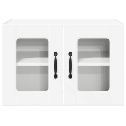 Wall Glass Cabinet PORTO 2 pcs White 60 x 31 x 40 cm