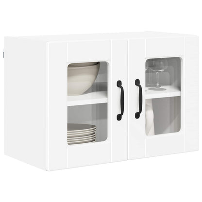Wall Glass Cabinet PORTO 2 pcs White 60 x 31 x 40 cm