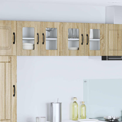 Wall Glass Cabinet PORTO 2 pcs Sonoma Oak 60 x 31 x 40 cm