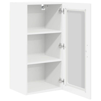 Wall Glass Cabinet PORTO White 40 x 31 x 80 cm Engineered Wood