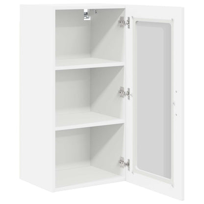 Wall Glass Cabinet PORTO 2 pcs White 40 x 31 x 80 cm