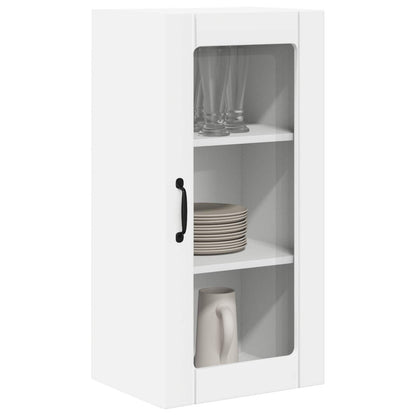 Wall Glass Cabinet PORTO 2 pcs White 40 x 31 x 80 cm