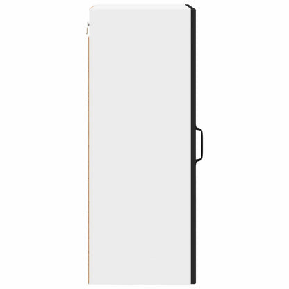 Wall Glass Cabinet PORTO Black 40 x 31 x 80 cm Engineered Wood