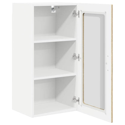Wall Glass Cabinet PORTO Sonoma Oak 40 x 31 x 80 cm