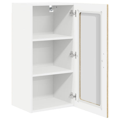 Wall Glass Cabinet PORTO Sonoma Oak 40 x 31 x 80 cm