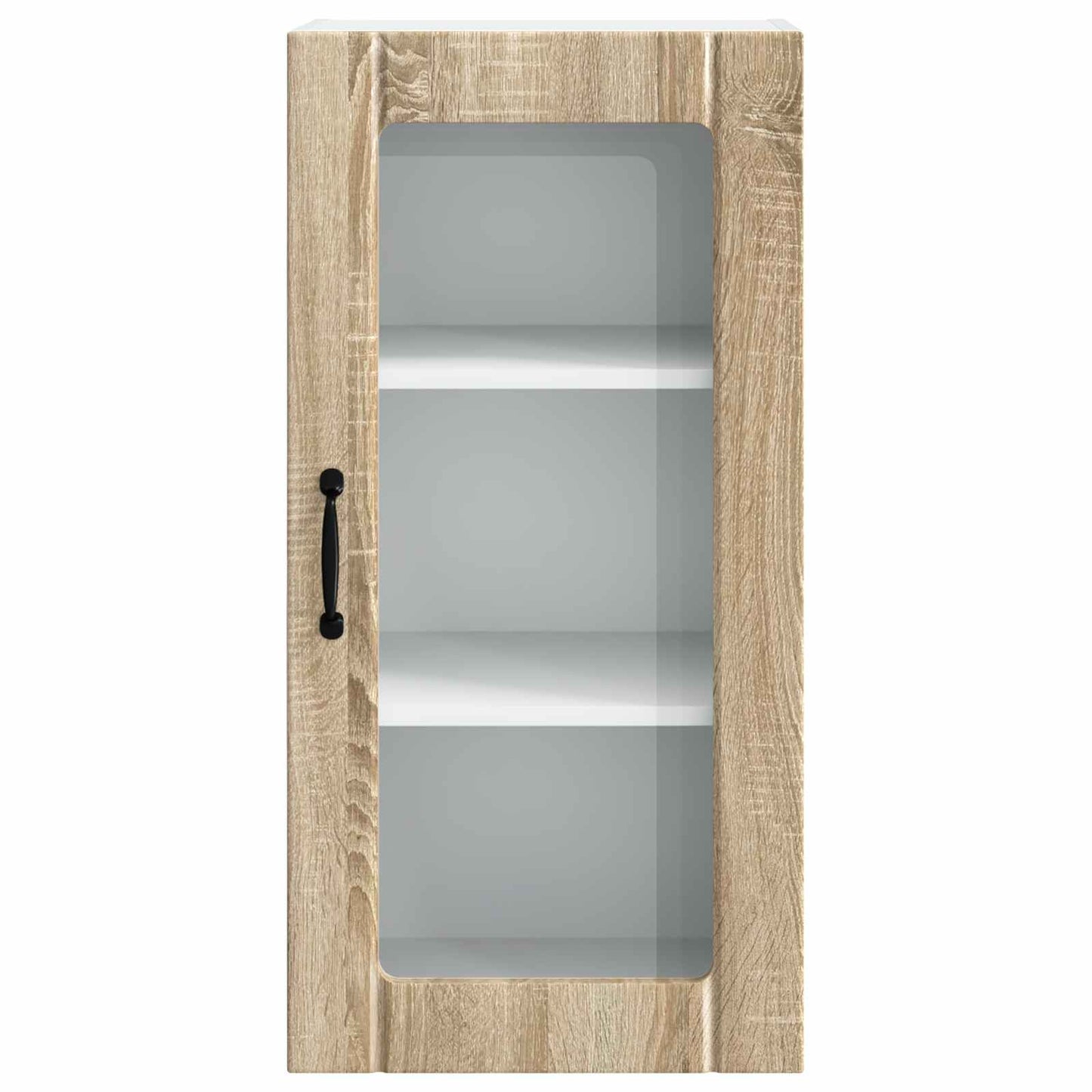 Wall Glass Cabinet PORTO Sonoma Oak 40 x 31 x 80 cm