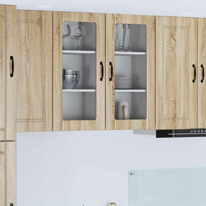 Wall Glass Cabinet PORTO 2 pcs Sonoma Oak 40 x 31 x 80 cm