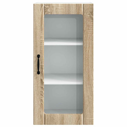 Wall Glass Cabinet PORTO 2 pcs Sonoma Oak 40 x 31 x 80 cm