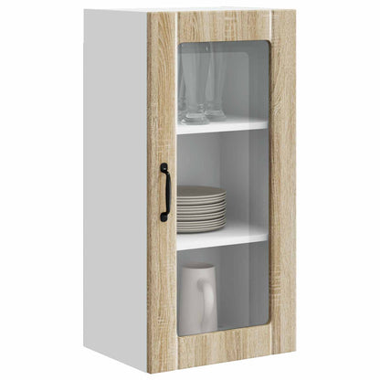 Wall Glass Cabinet PORTO 2 pcs Sonoma Oak 40 x 31 x 80 cm
