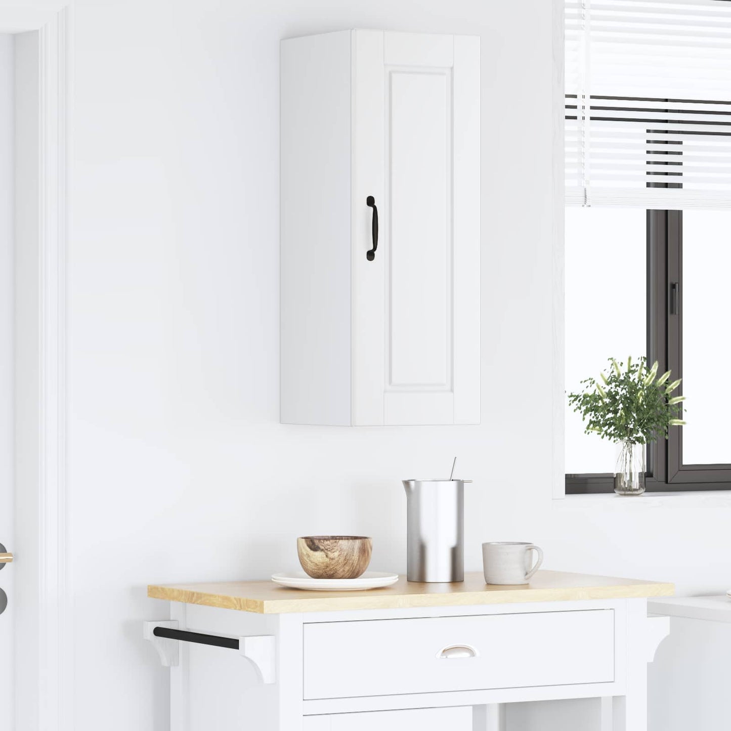 Wall Cabinet PORTO White 30 x 31 x 80 cm Engineered Wood