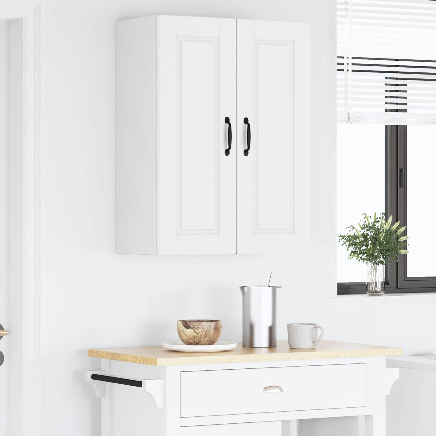 Wall Cabinet PORTO 2 pcs White 30 x 31 x 80 cm Engineered Wood