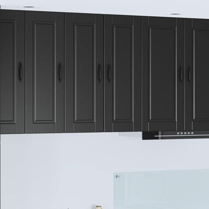 Wall Cabinet PORTO Black 30 x 31 x 80 cm Engineered Wood